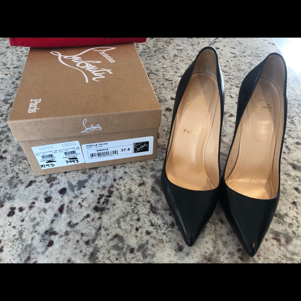 Christian Louboutin Black Pigalle 100 Size 37.5